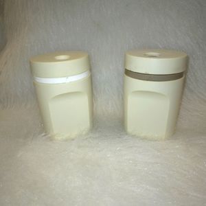 Vintage Tupperware Kitchen Salt Pepper Shaker Set 1980's Excellent Almon…